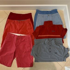 Men's shorts (32) and short sleeve polo size M lot